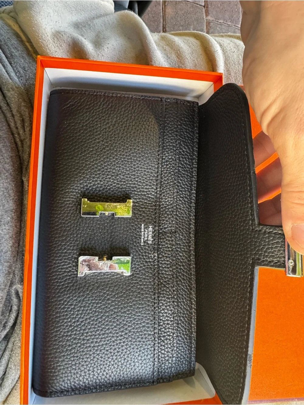 Hermes Leather Constance Wallet
